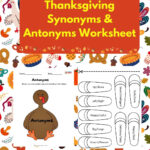 Thanksgiving Synonyms & Antonyms Worksheet Turkey Activities For Within Thanksgiving Synonyms Worksheet