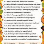 Thanksgiving Trivia Questions & Answers Intended For Thanksgiving Trivia Worksheet