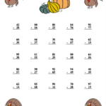 Thanksgiving Turkey Subtraction Worksheet   Have Fun Teaching Within Thanksgiving Subtraction Worksheets