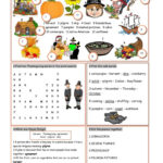 Thanksgiving Vocabulary Exercises Wo…: English Esl Worksheets Pdf Inside Thanksgiving Vocabulary Worksheet