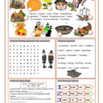 Thanksgiving Vocabulary Exercises Wo…: English Esl Worksheets Pdf With Thanksgiving Words Worksheet