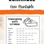 Thanksgiving Word Scramble With Answer Key {Instant Download} Inside Thanksgiving Word Scramble Worksheet Answers