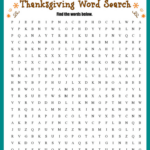 Thanksgiving Word Search (Free Printable!) For Thanksgiving Puzzle Worksheets