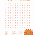 Thanksgiving Word Search   Kids Activity Zone With Thanksgiving Word Search Worksheets