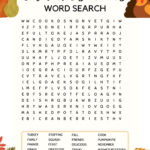 Thanksgiving Word Search Printable, Autumn Word Search, Family Regarding Thanksgiving Word Search Super Teacher Worksheets