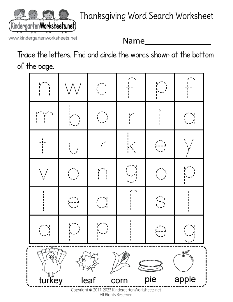 Thanksgiving Word Search Worksheet - Free Printable, Digital, &amp;amp; Pdf in Thanksgiving Alphabet Worksheets