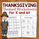 Thanksgiving Worksheet Packet For Kindergarten And First Grade Throughout Thanksgiving Worksheets For 1St Grade