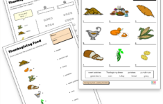Thanksgiving Worksheets – Esl Flashcards pertaining to Thanksgiving Food Worksheet