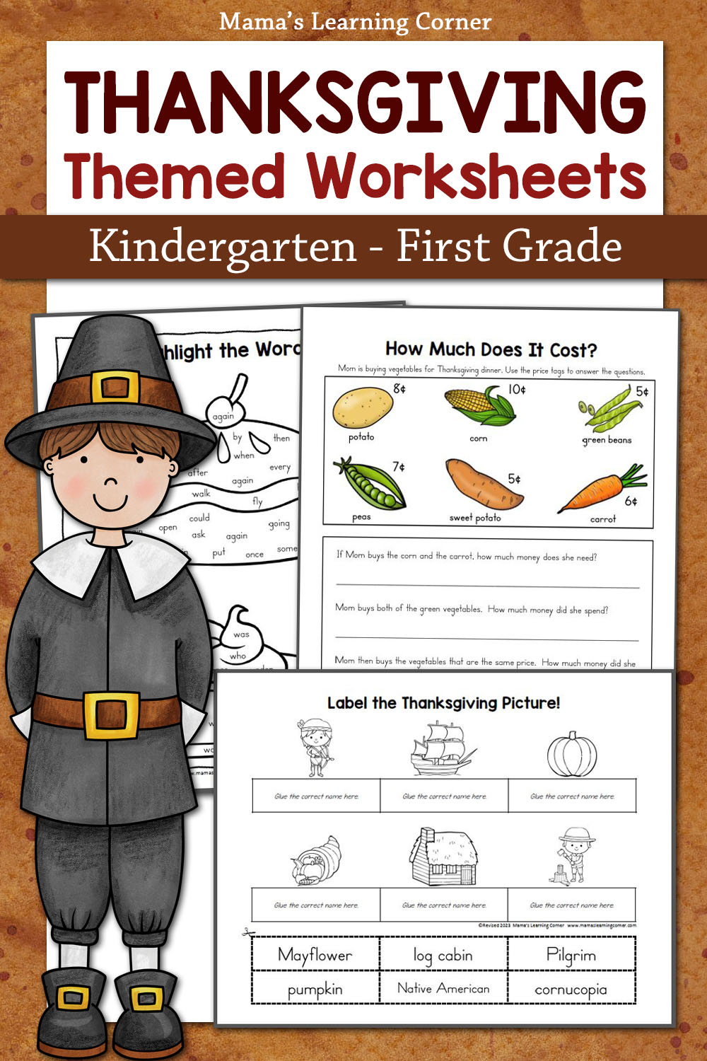 Thanksgiving Worksheets For Kindergarten And First Grade (Free intended for 1St Grade Thanksgiving Worksheets