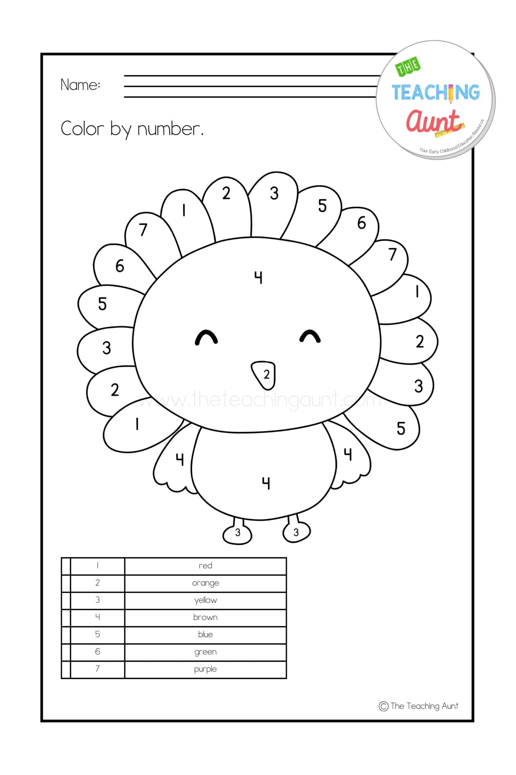 Thanksgiving Worksheets For Preschool - The Teaching Aunt inside Thanksgiving Theme Preschool Worksheets