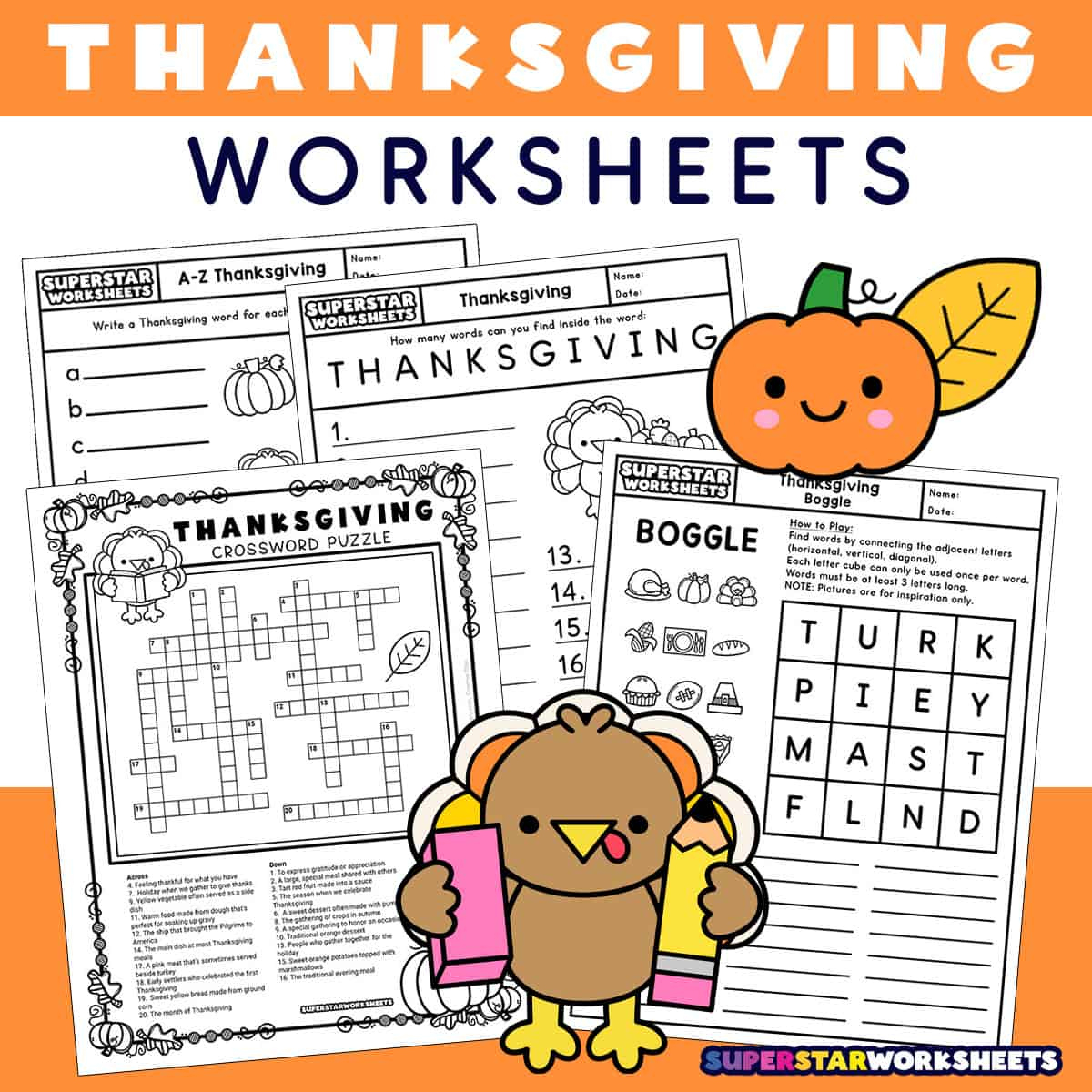 Thanksgiving Worksheets (Free Printables) - Superstar Worksheets for Thanksgiving Fun Worksheets Free