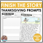 Thanksgiving Writing Activity Finish The Story Creative Writing Pertaining To Thanksgiving Creative Writing Worksheets