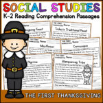 The First Thanksgiving Social Studies Reading Comprehension For Thanksgiving Social Studies Worksheets