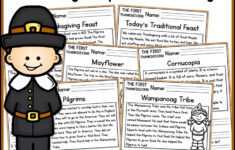 The First Thanksgiving Social Studies Reading Comprehension for Thanksgiving Social Studies Worksheets