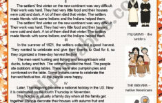 The History Of Thanksgiving - Esl Worksheetlediti in The History Of Thanksgiving Worksheet