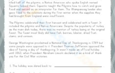 The History Of Thanksgiving Worksheet in The Real Story Of Thanksgiving History Channel Worksheet