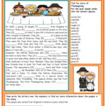 The Story Of Thanksgiving Reading Fo…: English Esl Worksheets Pdf Regarding The Real Story Of Thanksgiving Worksheet