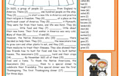 The Story Of Thanksgiving Reading Fo…: English Esl Worksheets Pdf regarding The Real Story Of Thanksgiving Worksheet