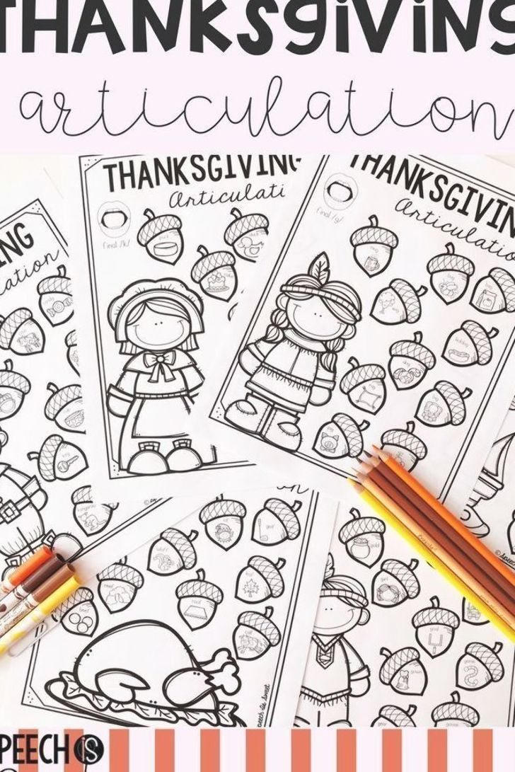 These Thanksgiving Articulation Printables Are Super Fun And for Thanksgiving Articulation Worksheets