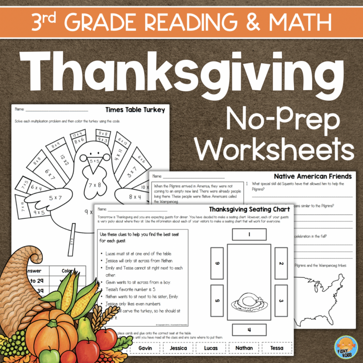 3rd Grade Thanksgiving Worksheets