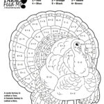 Turkey Colornumber Worksheets — #Teachkyag Throughout Free Printable Thanksgiving Math Coloring Worksheets