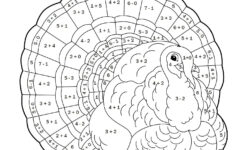Turkey Colornumber Worksheets — #Teachkyag within Thanksgiving Turkey Math Worksheet