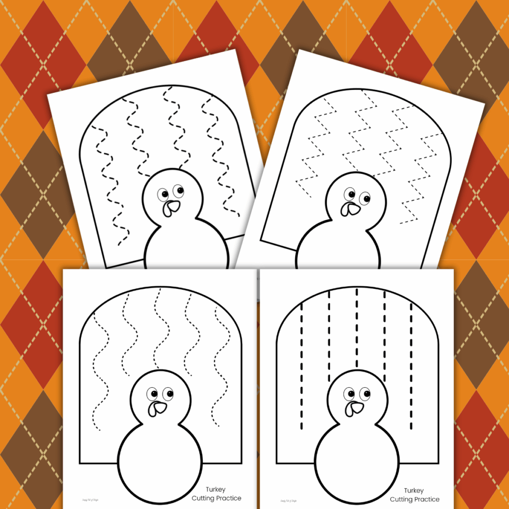Turkey Cutting Skills Worksheets For Thanksgiving - Simply Full Of with Thanksgiving Cutting Worksheets