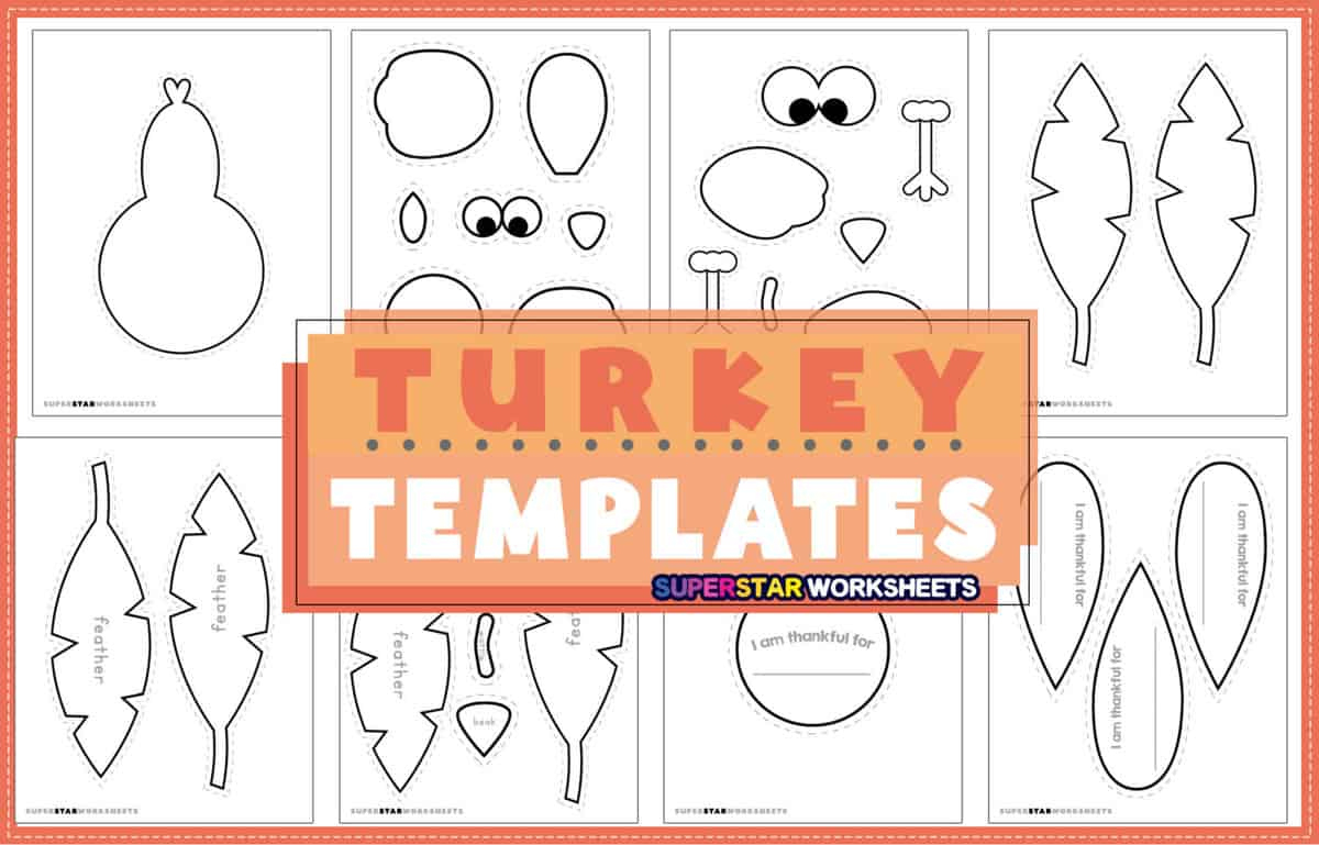 Turkey Templates (Free Printables) - Superstar Worksheets inside Thanksgiving Turkey Worksheets