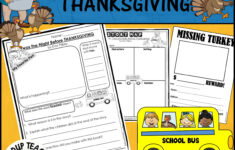 Twas The Night Before Thanksgiving Activity Sheets | Madeteachers throughout Twas the Night Before Thanksgiving Worksheets