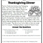 Wh Question Worksheets 6Cc Throughout Thanksgiving Reading Worksheets
