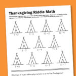 Worksheet Wednesday: Thanksgiving Math Riddle   Paging Supermom Inside Thanksgiving Math Riddle Worksheet
