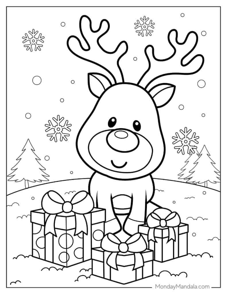 1,000 Christmas Coloring Pages (Free Pdf Printables) intended for Kindergarten Christmas Coloring Worksheets