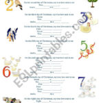 12 Days Of Christmas. Worksheet   Worksheets Library With 12 Days Of Christmas Worksheets