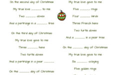 12 Days Of Christmas Worksheet - Worksheets Library with regard to 12 Days Of Christmas Worksheets