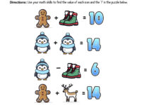 12 Days Of Holiday Math Puzzles—Printable K-8 Worksheets — Mashup Math pertaining to 12 Days Of Christmas Math Worksheets Answers