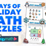 12 Days Of Holiday Math Puzzles—Printable K 8 Worksheets — Mashup Math With Regard To Twelve Days Of Christmas Worksheets Math