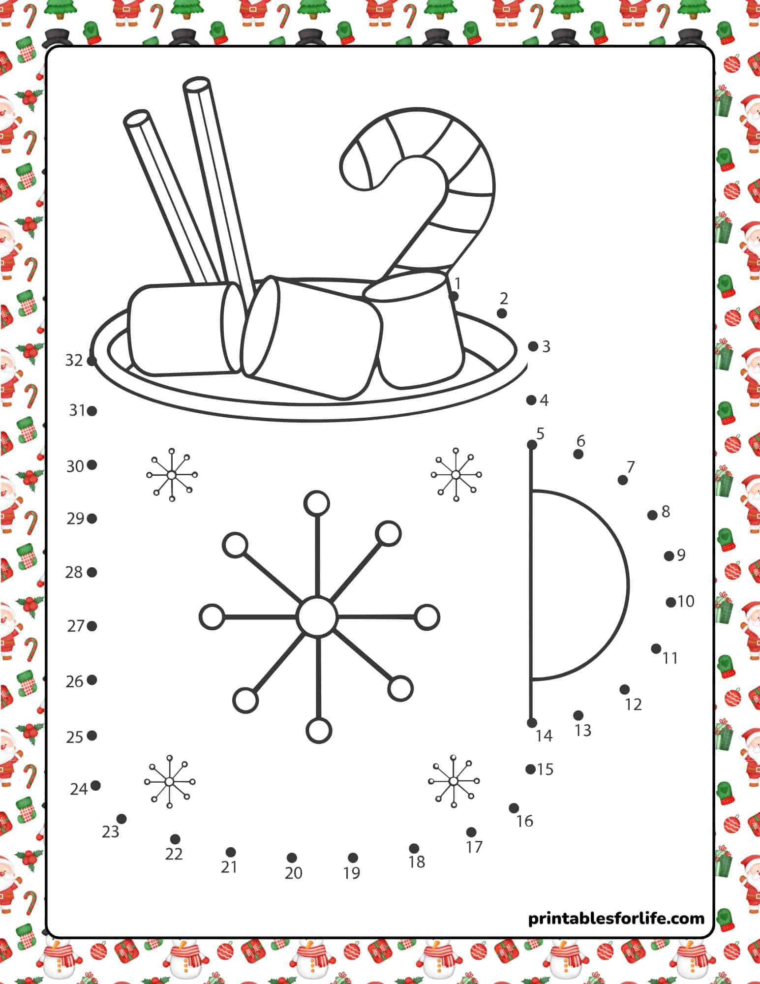 12 Free Christmas Dot To Dot Worksheets (Connect The Dots) with regard to Free Christmas Connect The Dots Worksheets Printable