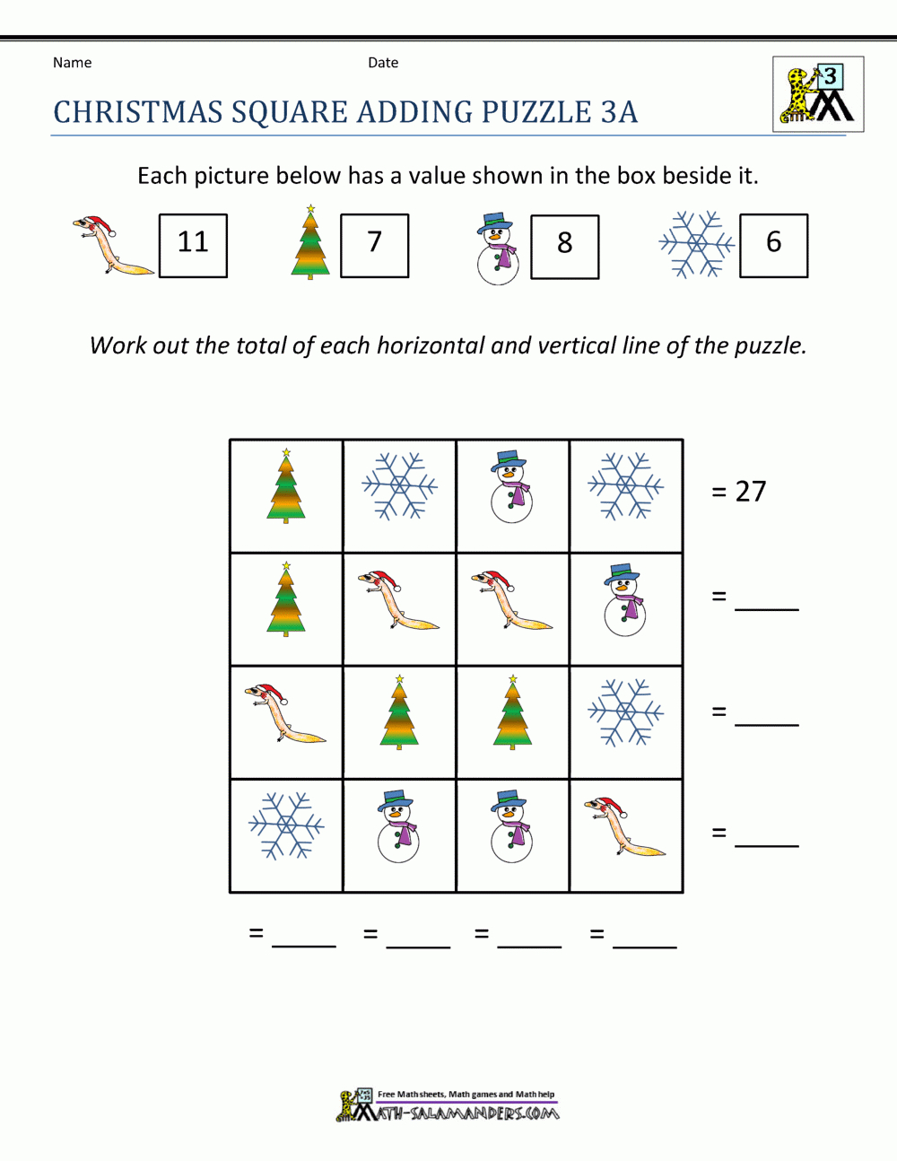 3Rd Grade Christmas Math Worksheets for 3rd Grade Christmas Math Worksheets