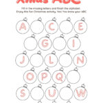 4 Page Christmas Abc Worksheet, Holiday Party Game, Christmas Within Christmas Missing Letter Worksheets