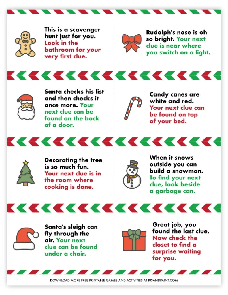 42 Free Printable Christmas Games And Activities - Pjs And Paint intended for Christmas Game Worksheets Printable