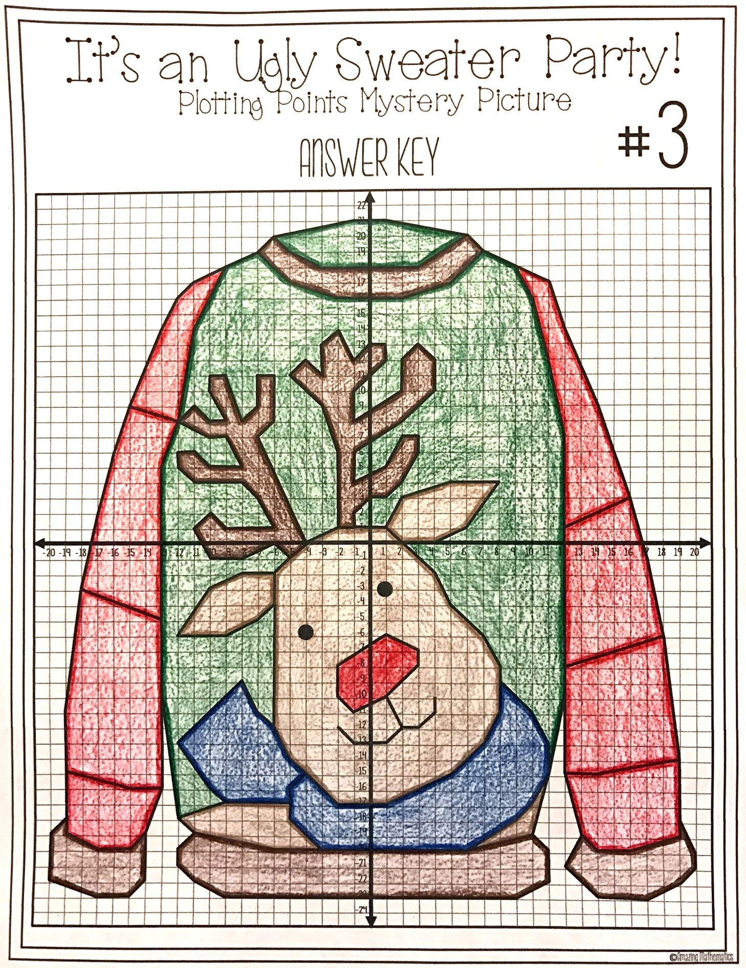 470 Trans Math Ideas | Teaching Math, Middle School Math, Math regarding Ugly Christmas Sweater Plotting Grid Worksheets
