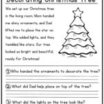 50 Christmas Reading Comprehension Printable   Kindergarten Regarding 1St Grade Christmas Reading Comprehension Worksheets