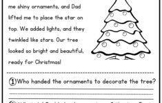 50 Christmas Reading Comprehension Printable – Kindergarten regarding 1St Grade Christmas Reading Comprehension Worksheets