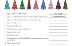 6Th Grade, 7Th Grade, 8Th Grade Christmas Riddle Worksheets, Middle School  Follow Directions, Homeschool Teenagers - Etsy within Following Directions Christmas Worksheets