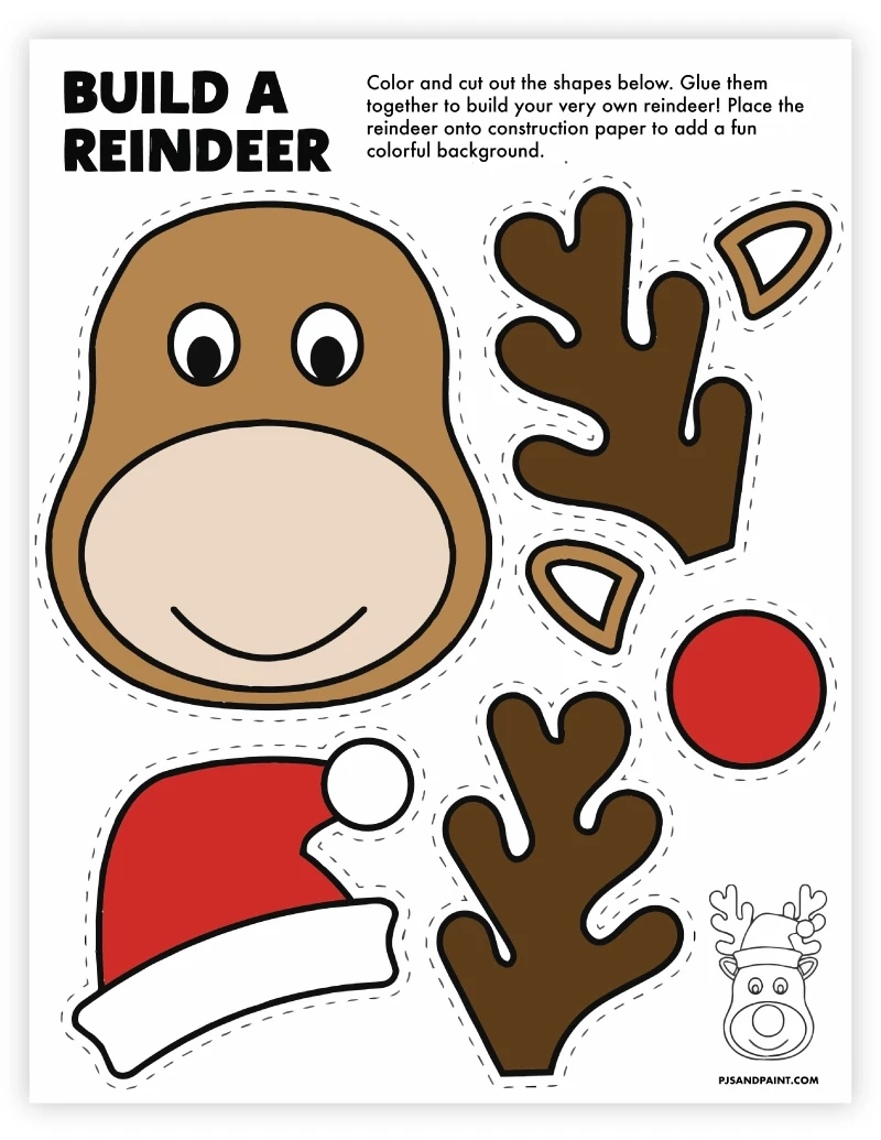 8 Free Printable Christmas Themed Cut And Paste Projects - Pjs And in Printable Christmas Cut And Paste Worksheets