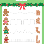 9 Free Christmas Gingerbread Man Worksheet Printables For 2025 With Regard To Christmas Line Tracing Worksheets