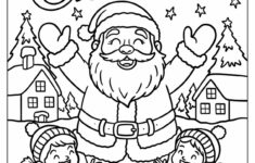 94 Santa Coloring Pages (Free Pdf Printables) pertaining to Christmas Coloring Worksheets For 1st Graders