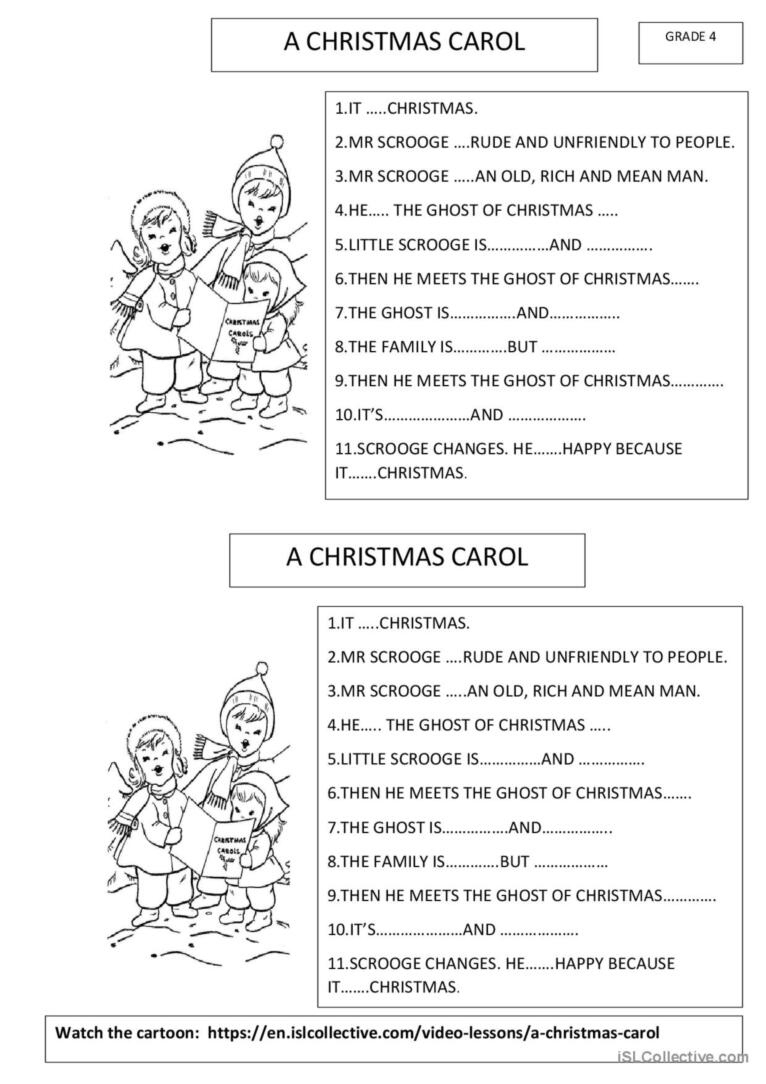 A Christmas Carol: English Esl Worksheets Pdf &amp;amp; Doc regarding A Christmas Carol Worksheets