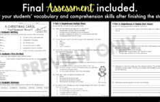 A Christmas Carol Novel Study Unit | Comprehension Questions With within A Christmas Carol Context Worksheets