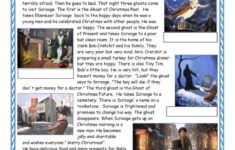 A Christmas Carol Reading For Detail…: English Esl Worksheets Pdf with Christmas Carol Worksheets